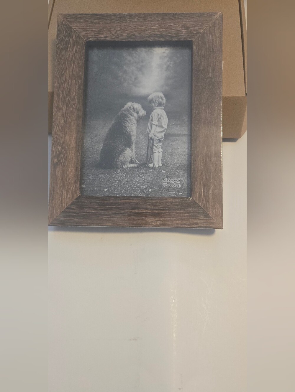 YAETM 5x7 Rustic Wood Picture Frames Carbonized Black Set of 2 NIB